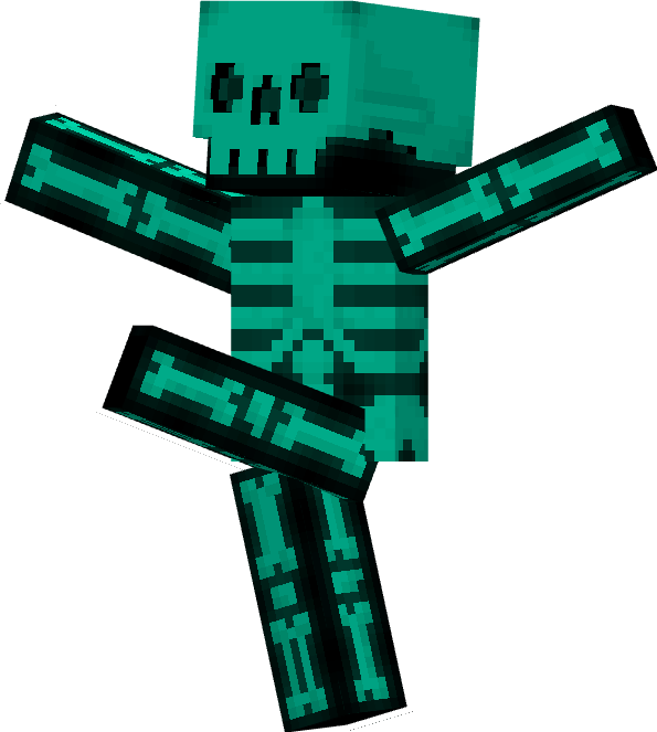 teal skeleton